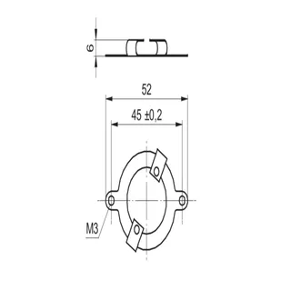 Federplatten-Set (rund) für Hohlwellen-Drehgeber (<ø8 mm)