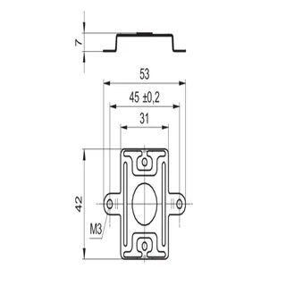Federplatten-Set (viereckig) für Hohlwellen-Drehgeber (≥ø8 mm)