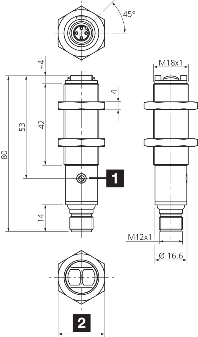 OH 18-1 M 130 P4-B4 208300 - di-soric产品图片