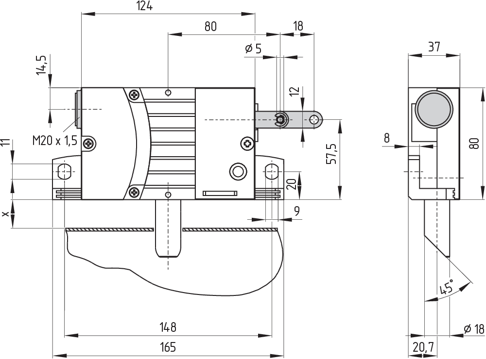 AV 21RB2X11,5U 45 GR. 101165230
