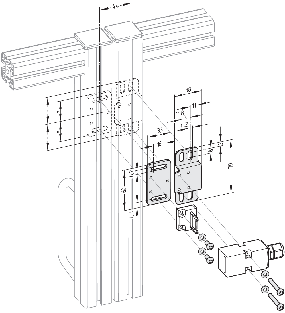 MONTAGESATZ AZ 17 P 101150363 Schmersal