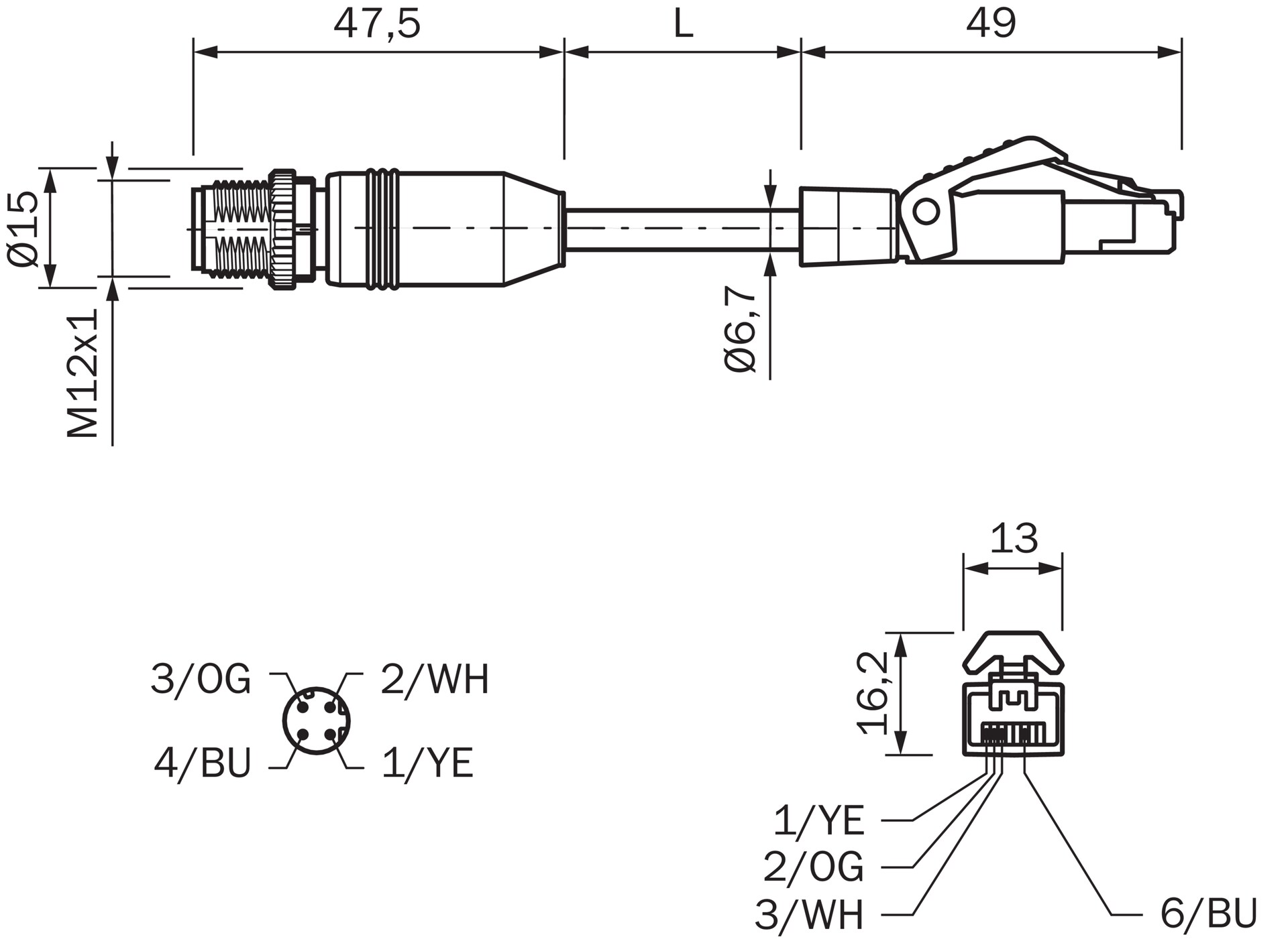 YM2D24-050PN1MRJA4 2106184 SICK
