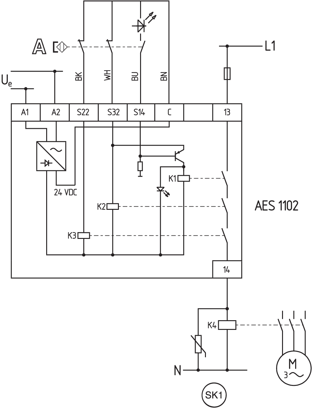 AES 1102.2 230 VAC 101128796 - Schmersal产品图片