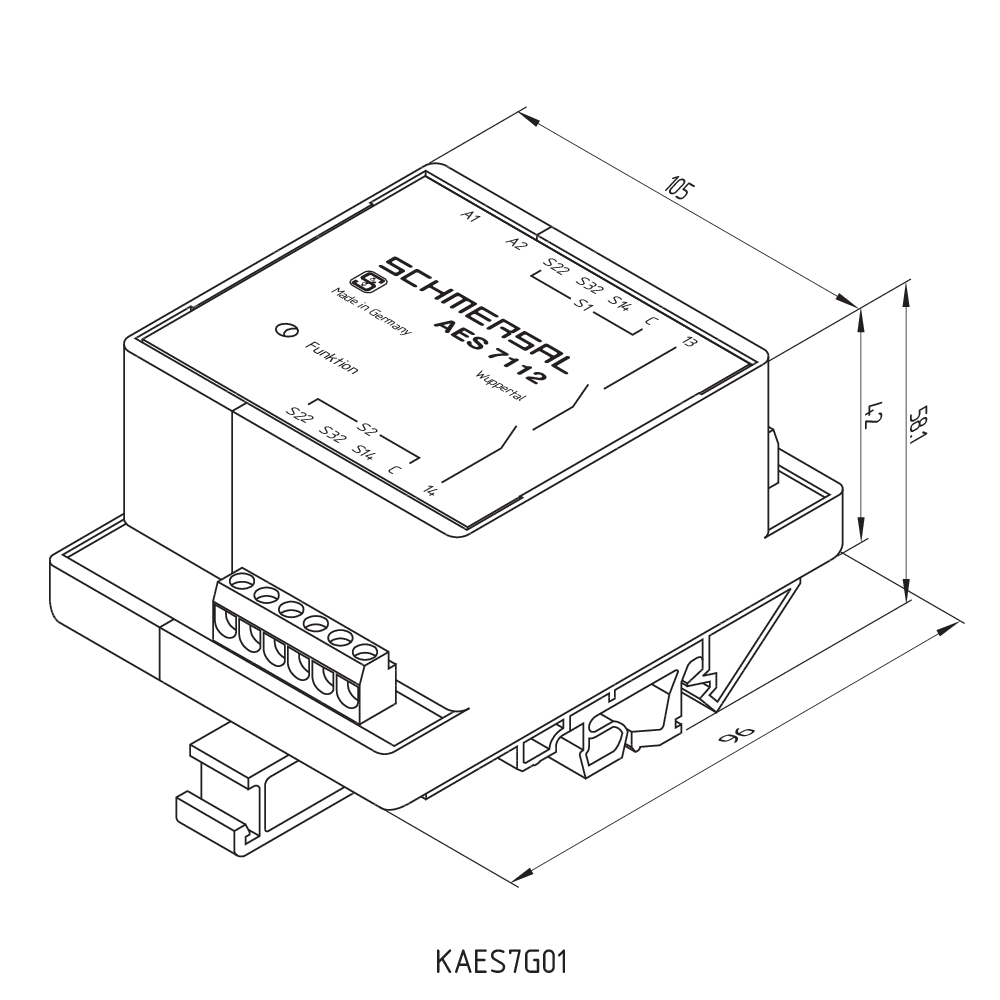 AES 7112.2 230 VAC 101115498 - Schmersal产品图片