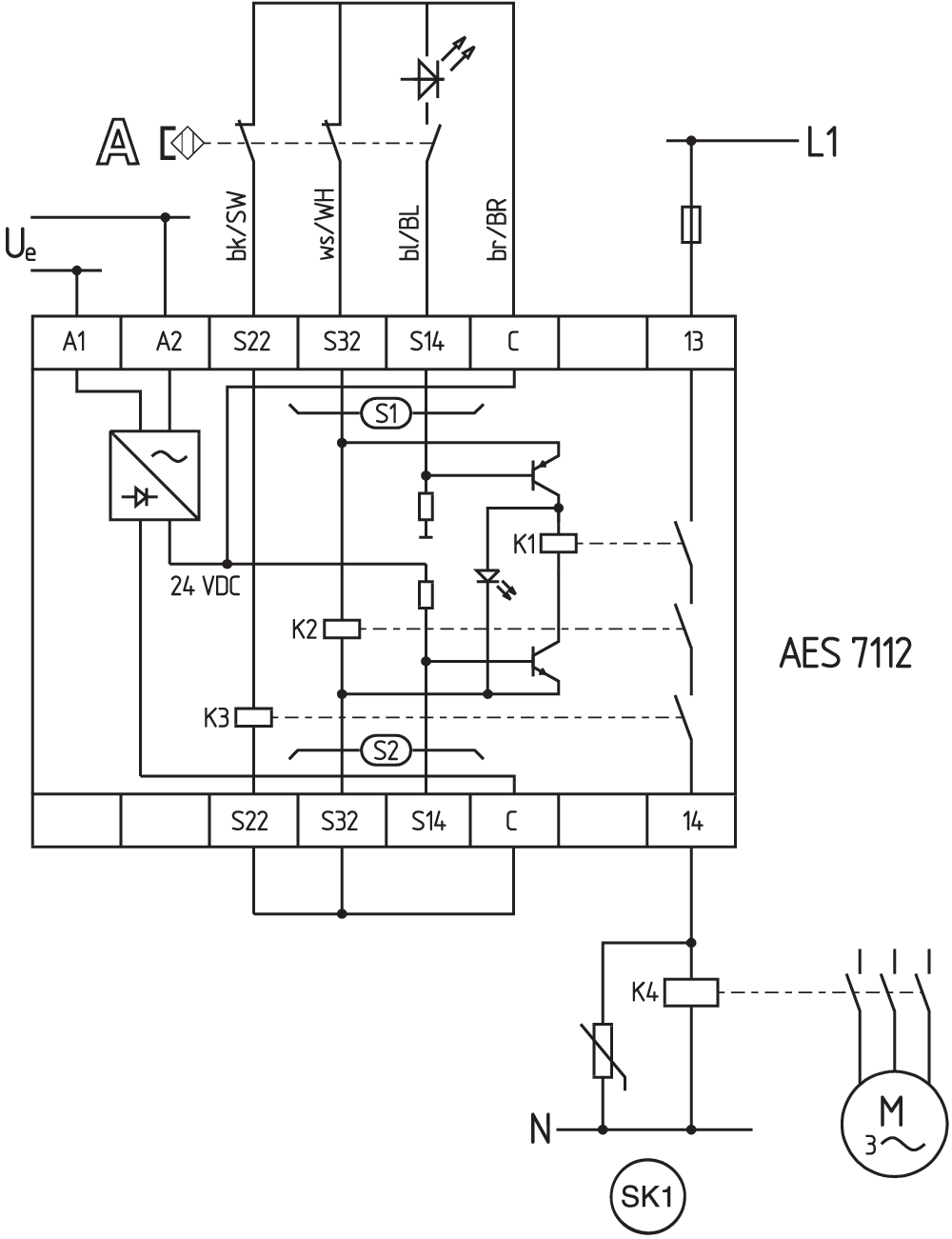 AES 7112.2 230 VAC 101115498 - Schmersal产品图片