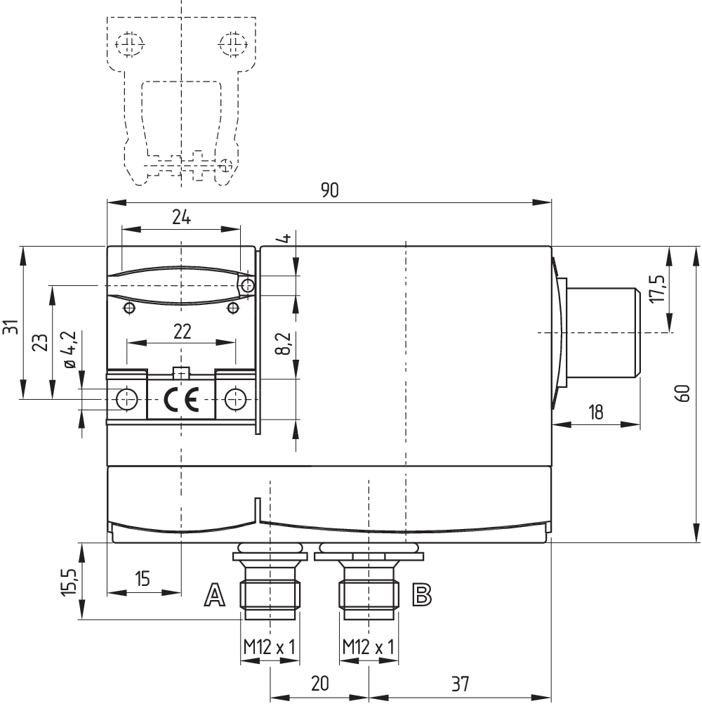 AZM 170-11ZRIA-ST-B1 24VAC/DC 101144300 - Schmersal产品图片