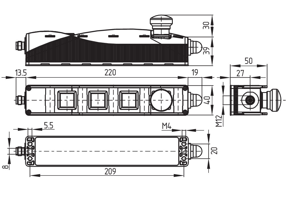 BDF200-FB-NH-SWS20S1-LTYE-DTWH-G24 103041561 - Schmersal产品图片