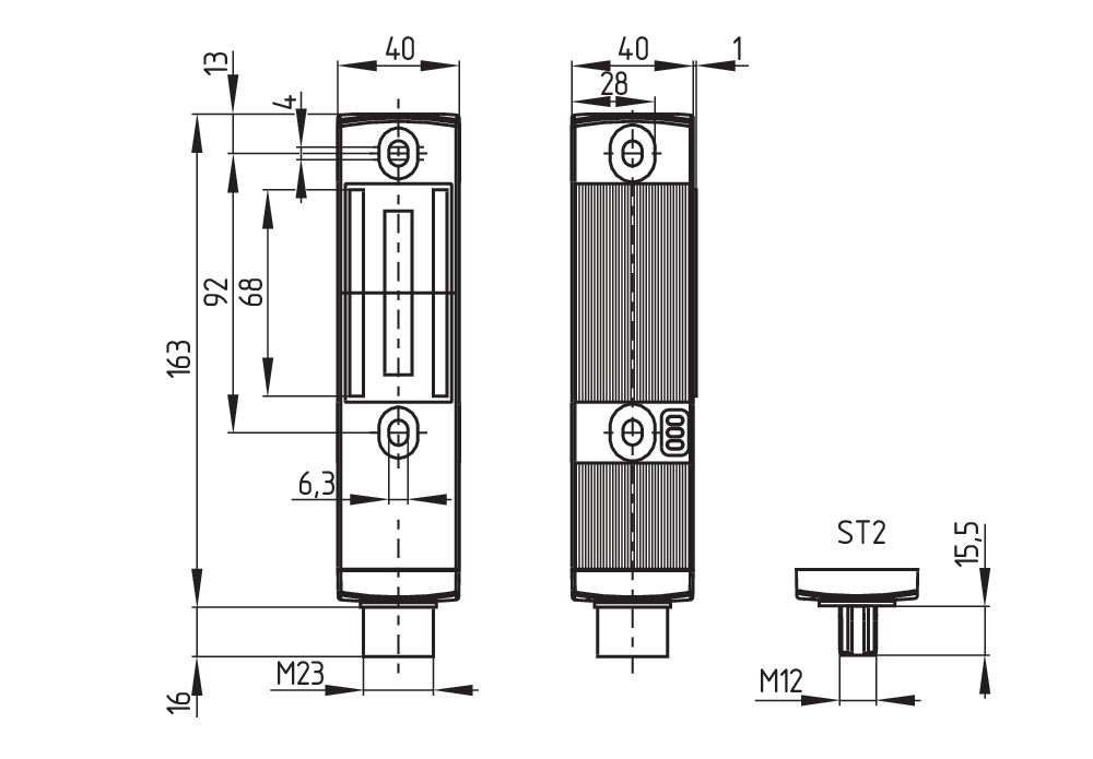 MZM 120 B ST2-1P2PW2RE-A 101215714 - Schmersal产品图片