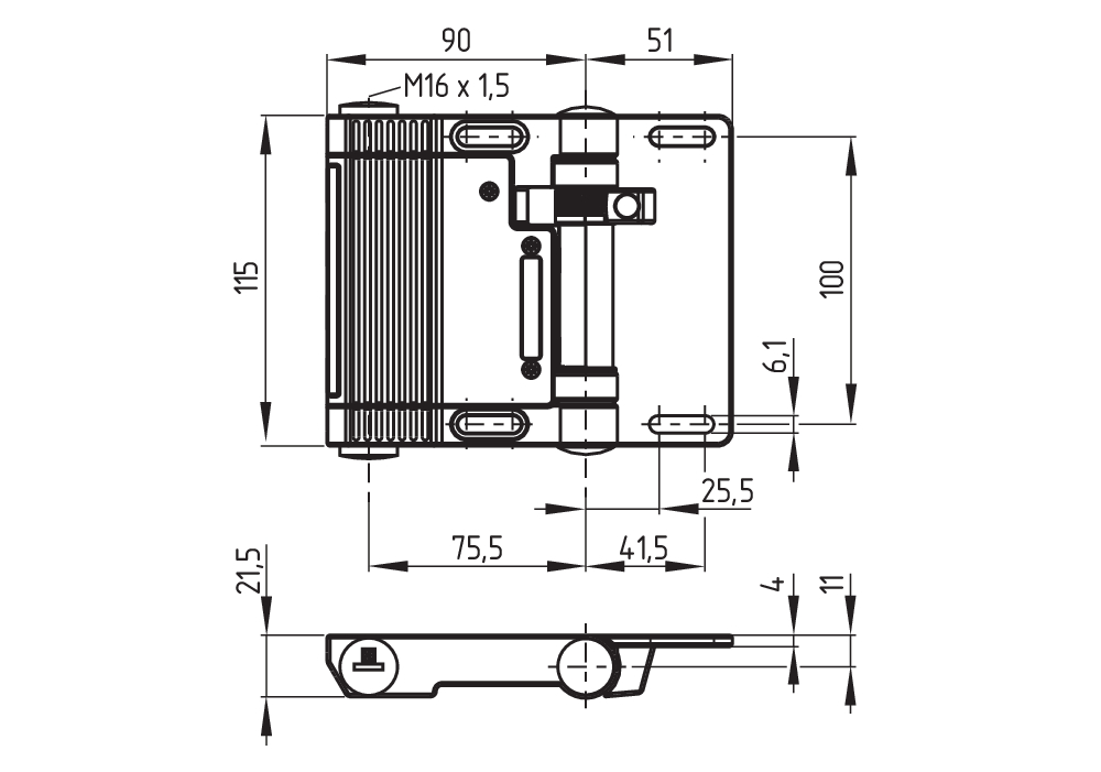 SCHARNIERSCHALTER TVS410ST2-11/01I 101184456 - Schmersal产品图片