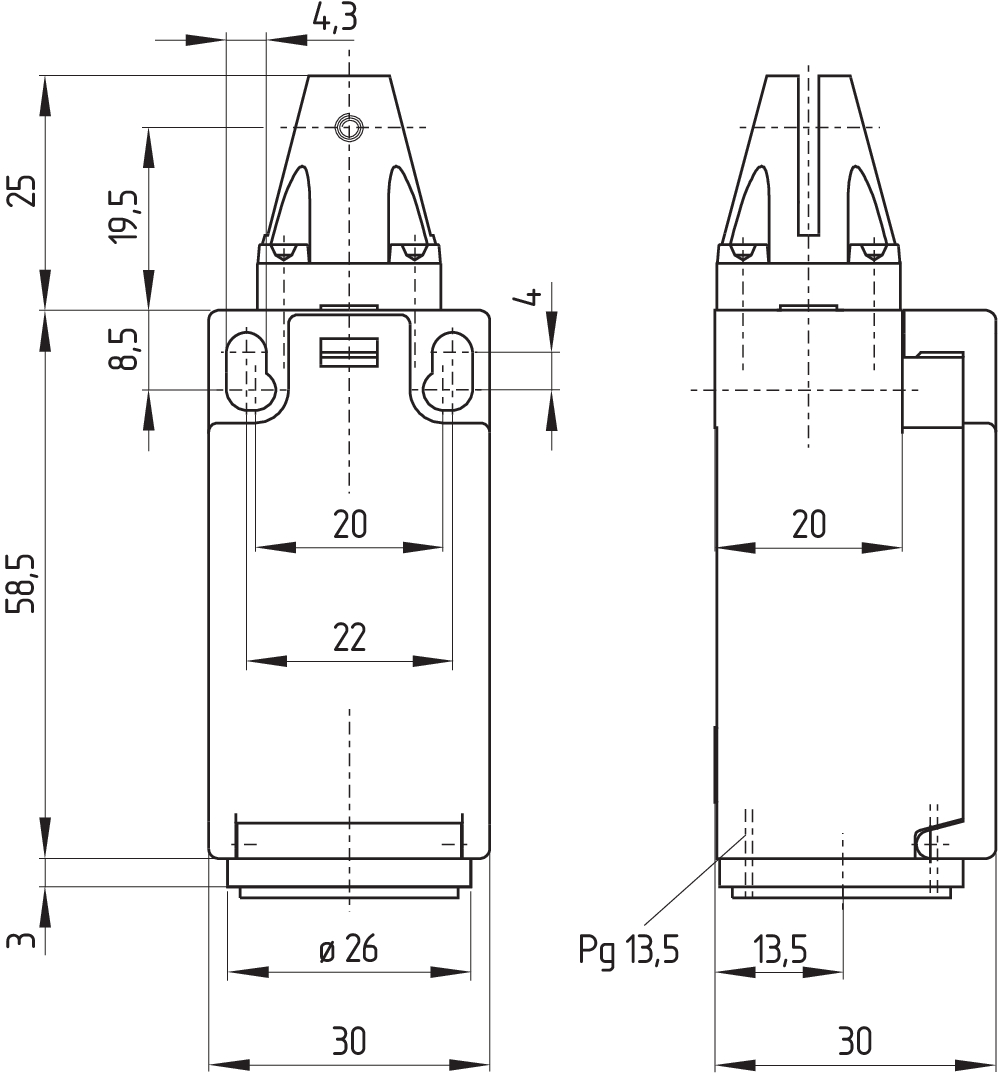 T3C 236-02Z-M20 151164466 - Schmersal产品图片