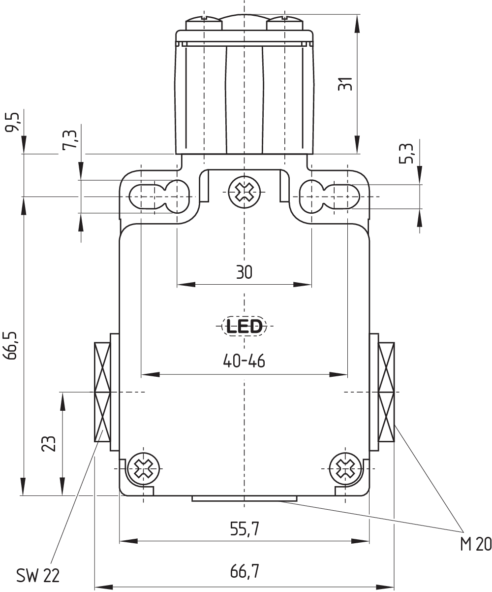 TV8S 355-02Z-M20 101153122 - Schmersal产品图片