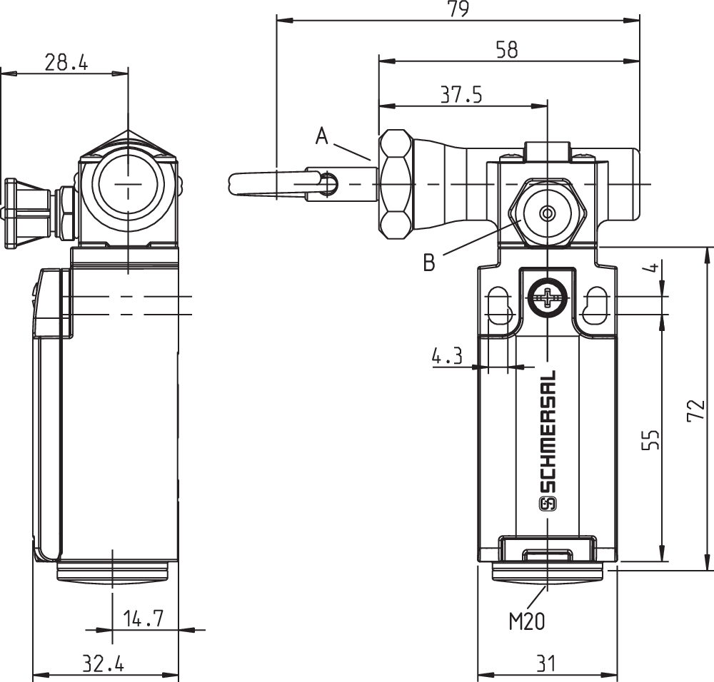 ZQ215AL-12 103048797 - Schmersal产品图片